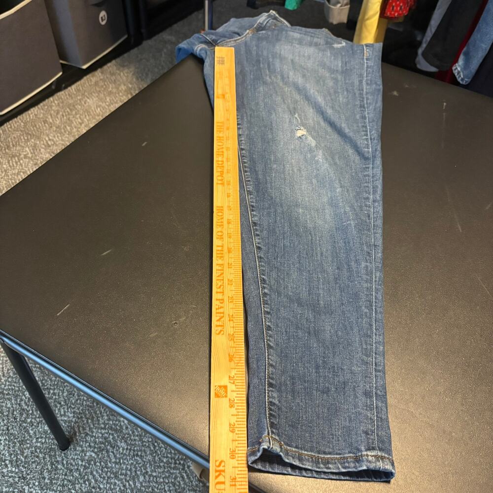 Lane Bryant Boyfriend Skinny Jeans Womens Sz 16 Distressed Medium Wash - Picture 6 of 6